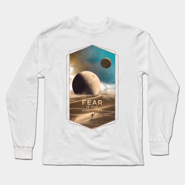 Dune Moons, Muad’Dib on Arrakis Long Sleeve T-Shirt by Dream Artworks